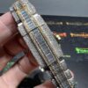 0001 Rolex SkyDweller 42mm 2Tone Yellow Gold & White Big Stone Bezel Baguette Band