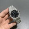 0068 Audemars Piguet Royal Oak 15400 41mm White Plain Black Dial All Small Stones Setting