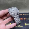 0002 Cartier Santos 40mm White Roman Dial BVF Big Stone Bezel & Case 3 Rows Band