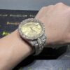 0001 Rolex SkyDweller 42mm 2Tone Yellow Gold & White Big Stone Bezel Baguette Band