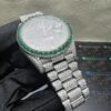 0038 Rolex DayDate 40MM Green Gems Bezel and Green Gems Roma Marker Dial President Band