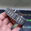 0015 Cartier Santos 40mm White Arabic Dial Big Stone Bezel & Case 3 Rows Band