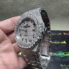 0004 Audemars Piguet Royal Oak 15400 41mm White Arabic Dial Big Stone Bezel And Case Big Stone Band
