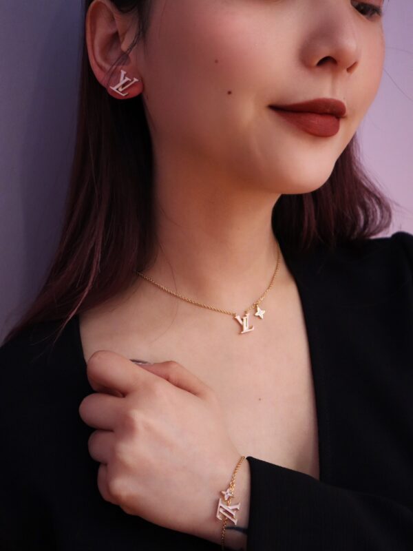 LV Pink Set Necklace