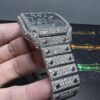0009 Cartier Santos 40mm White Green Roman Dial Big Stone Bezel & Case 3 Rows Band