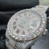 0019 Rolex Datejust 41mm 2tone Rose Gold & White Roman Dial 1 Row Big Stone Bezel Oyster Band
