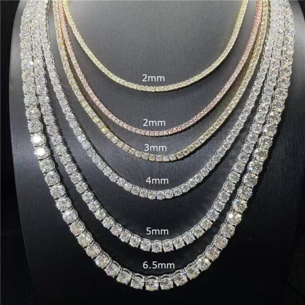 8888 Tennis chain 925 silver+Moissanite