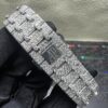 239d8b002688e14c0b74136e9b9e8942 0032 Audemars Piguet Royal Oak 15400 41mm White Plain Black Dial All Big Stones Setting Raised Band