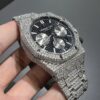 0067 Audemars Piguet Royal Oak Chrono 26331 41mm Plain Black Dial Small Stone Bezel & Case