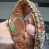0039 Rolex Daydate 40mm Rose Gold Baguette Dial One Row Stone Bezel President Band