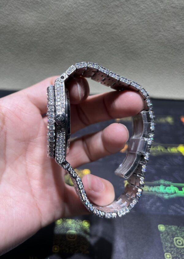0013 Audemars Piguet 15500 White Big Stone Bezel & Case Big Stone Band