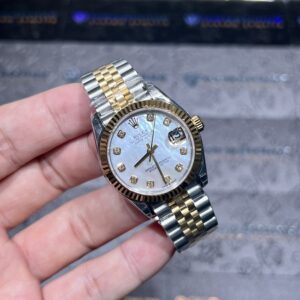 0086 Plain Rolex DateJust 31MM Ladies 904L YG WF MOP Dial Jubilee Band