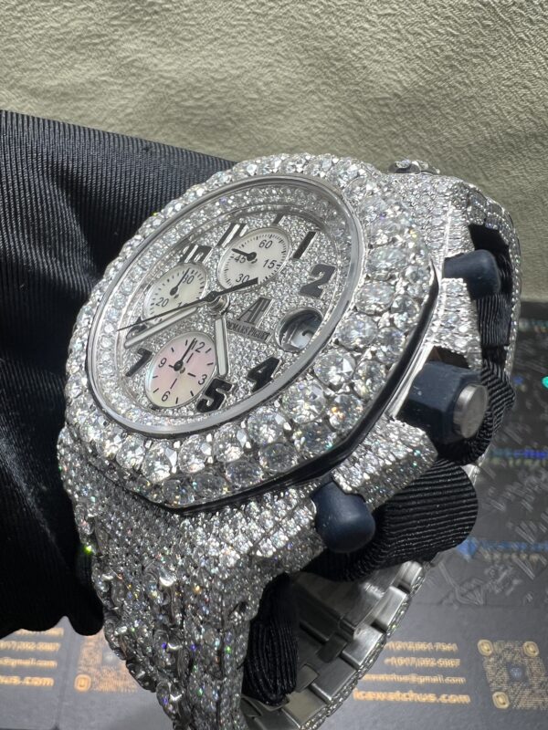 0030 Audemars Piguet Royal Oak Offshore 42mm White All Big Stones Setting Raised Band