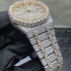 0028 Audemars Piguet Royal Oak 15400 41mm 2tone Yellow Gold & White Big Stone Bezel & Case & Raised Band