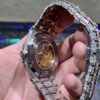 0079 Audemars Piguet Royal Oak 15400 41mm 2tone Rose Gold & White Big Stone Bezel & Case Big Stone Raised Band