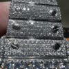 0003 Cartier Santos 40mm White Roman Dial BVF Big Stone Bezel Small Stone Case 4 Rows Band