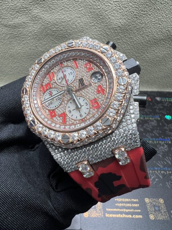 0031 Audemars Piguet Royal Oak Offshore 42mm Red Dial Red Camouflage Rubber Band