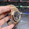 0088-2 Plain AP Royal Oak 15407 RG 41mm Skeleton Dial RG Band 638