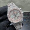 0026 Audemars Piguet Royal Oak Chrono 26331 41mm 2tone Rose Gold & White Baguette Dial Big Stone Bezel & Case Big Stone Raised Band