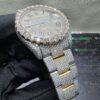 0053 Rolex Datejust 41mm 2tone Yellow Gold & White Roman Dial 1 Row Big Stone Bezel Oyster Band