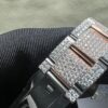 0019 Rolex Datejust 41mm 2tone Rose Gold & White Roman Dial 1 Row Big Stone Bezel Oyster Band