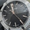 0023 Audemars Piguet Royal Oak 15500 41mm White Plain Black Dial All Small Stones Setting
