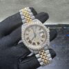 0037 Rolex Datejust 41mm 2tone Yellow Gold & White Roman Dial 2 Rows Bezel Jubilee Band