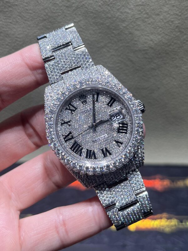 0006 Rolex Datejust 41mm White Roman Dial 2 Rows Bezel Oyster Band