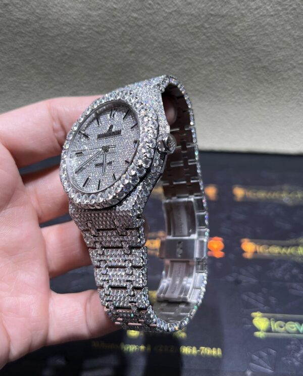 0013 Audemars Piguet 15500 White Big Stone Bezel & Case Big Stone Band