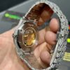 0080 Audemars Piguet Royal Oak 15400 41mm Small Stones Setting bezel & band, 2 rows stones case, white date