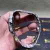 0003 Cartier Santos 40mm White Roman Dial BVF Big Stone Bezel Small Stone Case 4 Rows Band