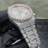 0026 Audemars Piguet Royal Oak Chrono 26331 41mm 2tone Rose Gold & White Baguette Dial Big Stone Bezel & Case Big Stone Raised Band
