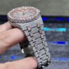 0079 Audemars Piguet Royal Oak 15400 41mm 2tone Rose Gold & White Big Stone Bezel & Case Big Stone Raised Band
