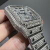 0071 Cartier Santos 40mm White Roman Dial BVF Big Stone Bezel Small Stone Case 4 Rows Quick Release Band