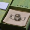 Gucci Double G Floral Wide Band Ring