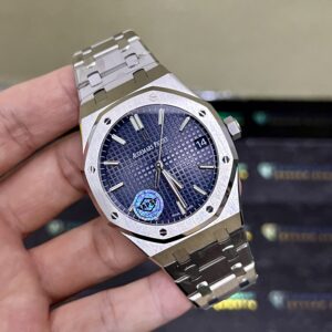 0088 Plain AP Royal Oak 15500 41mm Blue Textured Dial SS Band