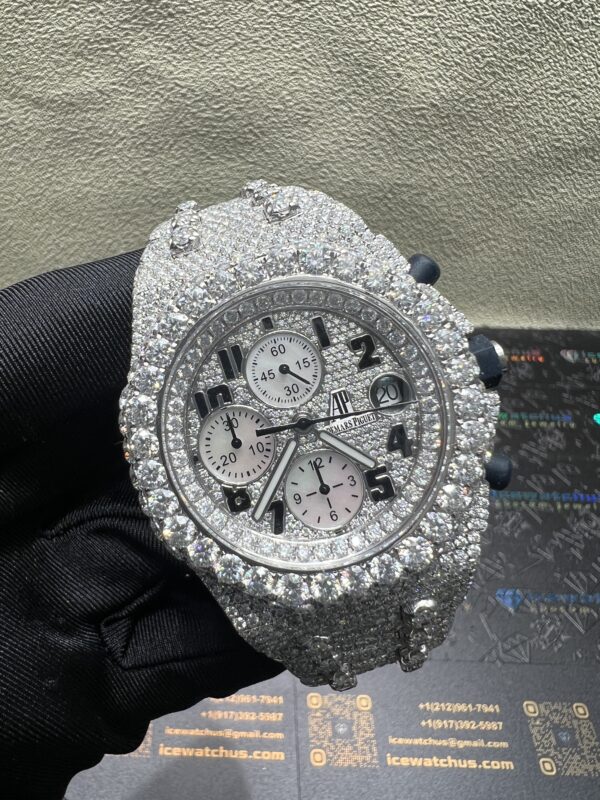 0030 Audemars Piguet Royal Oak Offshore 42mm White All Big Stones Setting Raised Band