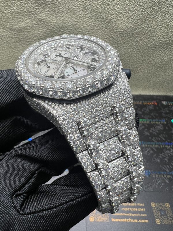 0030 Audemars Piguet Royal Oak Offshore 42mm White All Big Stones Setting Raised Band