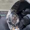 0027Audemars Piguet Royal Oak 15400 41mm 2tone Yellow Gold & White Arabic Dial Big Stone Bezel & Case & Raised Band
