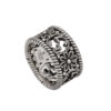 Gucci Double G Floral Wide Band Ring