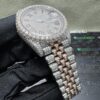 0049 Rolex Datejust 41mm 2tone Rose Gold & White Roman Dial 2 Rows Bezel Jubilee Band