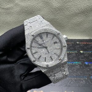 0055 Audemars Piguet Royal Oak 15400 41mm All Small Stones Setting Black date