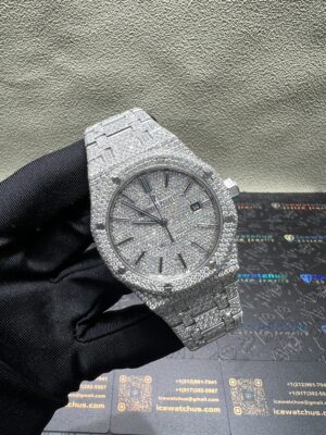 0055 Audemars Piguet Royal Oak 15400 41mm All Small Stones Setting Black date