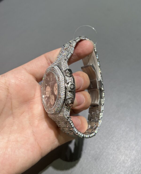 0067 Audemars Piguet Royal Oak Chrono 26331 41mm Plain Black Dial Small Stone Bezel & Case