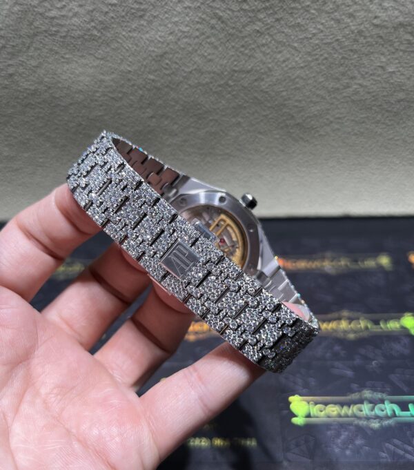 0013 Audemars Piguet 15500 White Big Stone Bezel & Case Big Stone Band