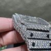 0002 Cartier Santos 40mm White Roman Dial BVF Big Stone Bezel & Case 3 Rows Band