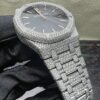 0023 Audemars Piguet Royal Oak 15500 41mm White Plain Black Dial All Small Stones Setting
