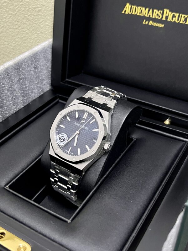 0088 Plain AP Royal Oak 15500 41mm Blue Textured Dial SS Band