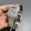 0071 Cartier Santos 40mm White Roman Dial BVF Big Stone Bezel Small Stone Case 4 Rows Quick Release Band