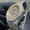 0028 Audemars Piguet Royal Oak 15400 41mm 2tone Yellow Gold & White Big Stone Bezel & Case & Raised Band